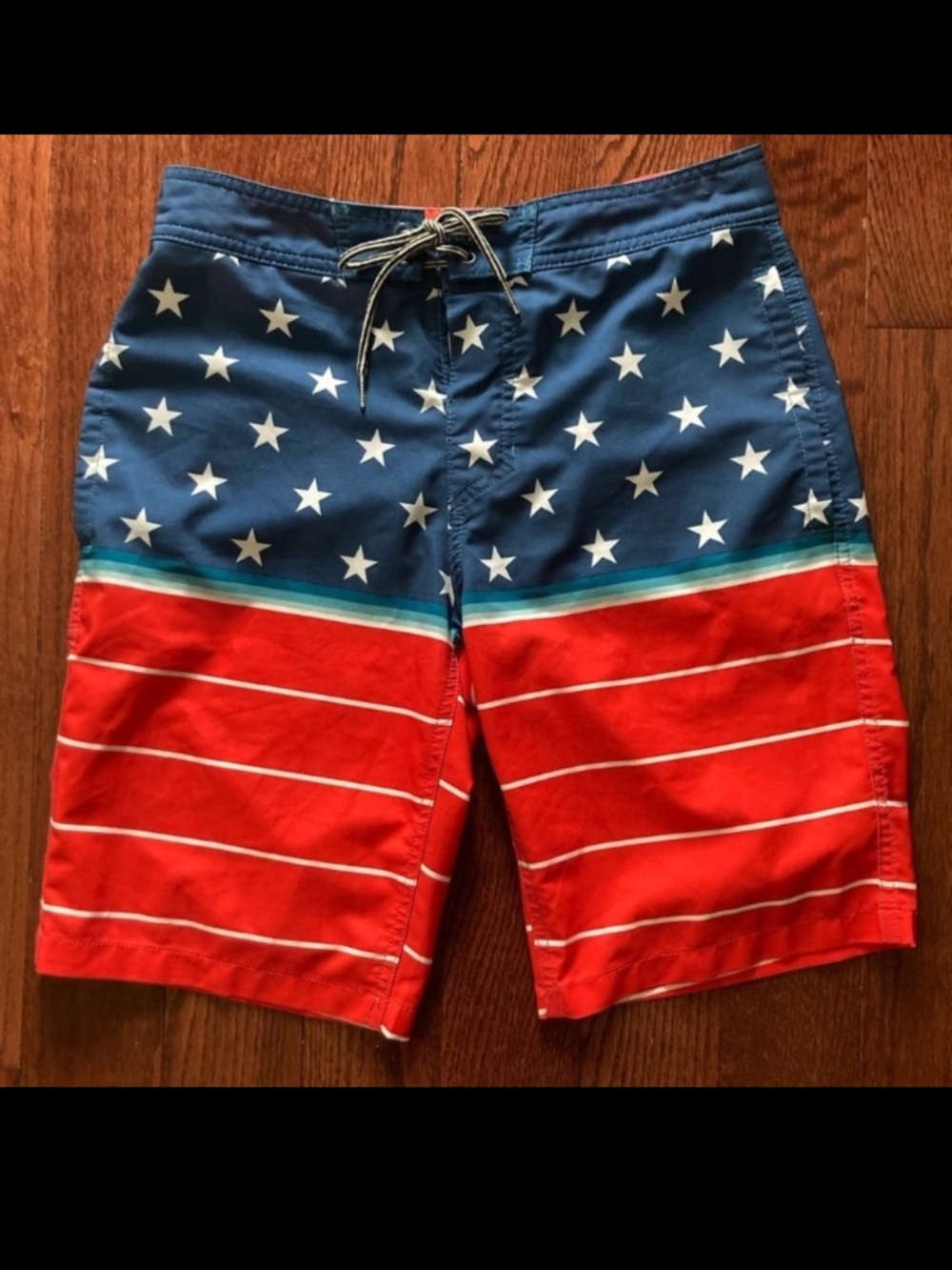 Board Short Goodfellow & Co Blue and Red Star-Patterned Board Shorts sz 28